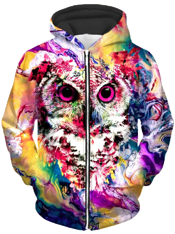 Owl Unisex Zip-Up Hoodie