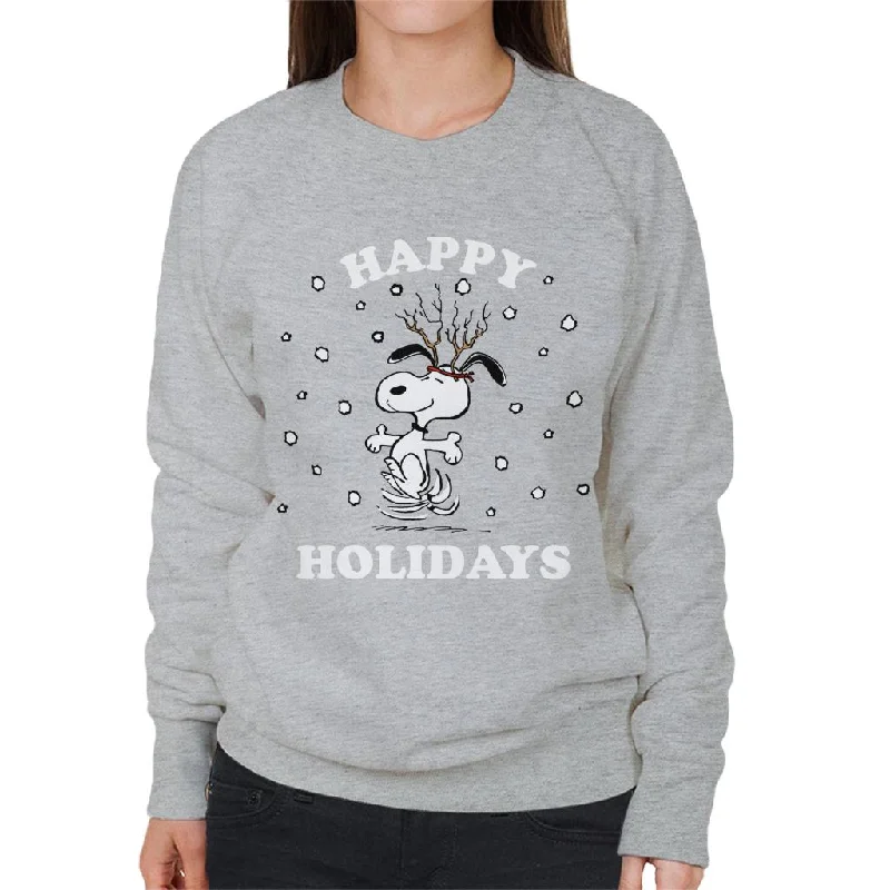 Peanuts Christmas Happy Holidays Snoopy Women's Sweatshirt