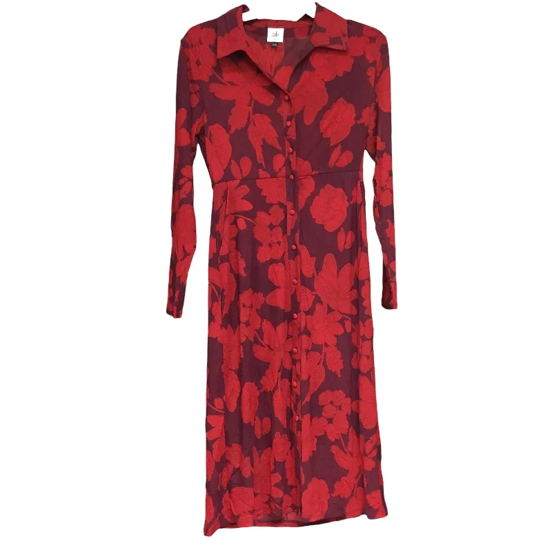 Dress Casual Midi By Cabi In Red, Size: Xs