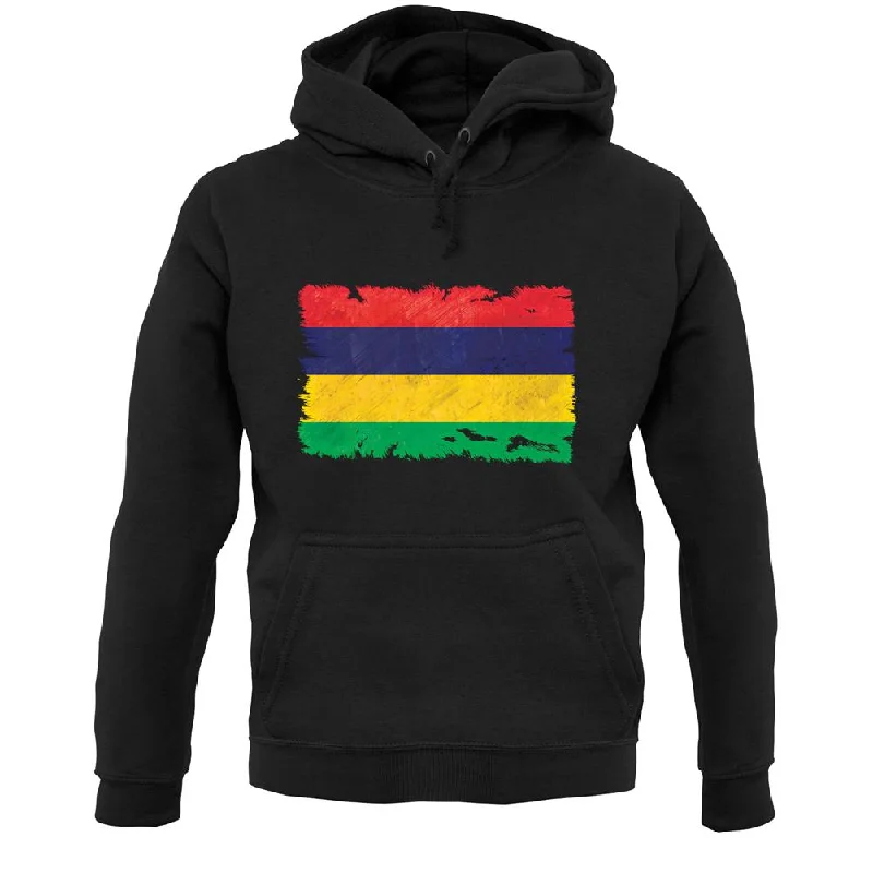 Mauritius Grunge Style Flag Unisex Hoodie