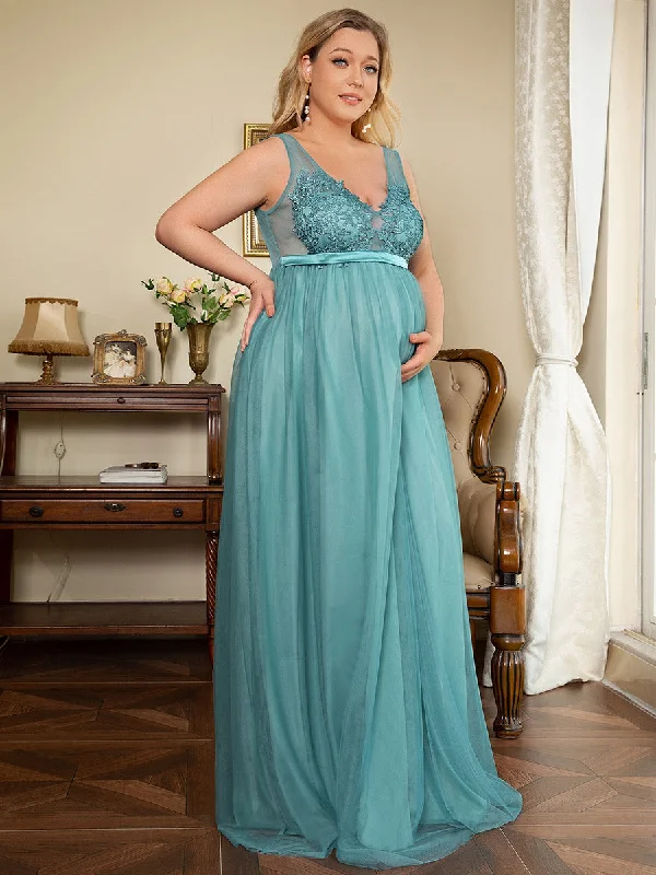 Plus Size Sultry Sleeveless Long Wholesale Maxi Dress for Pregnant Women