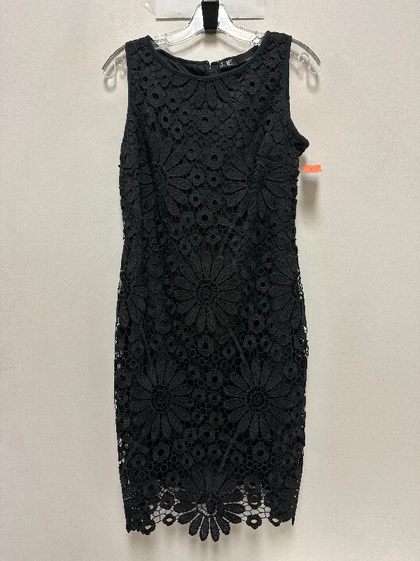 Dress Casual Midi By Leslie Fay In Black, Size: S