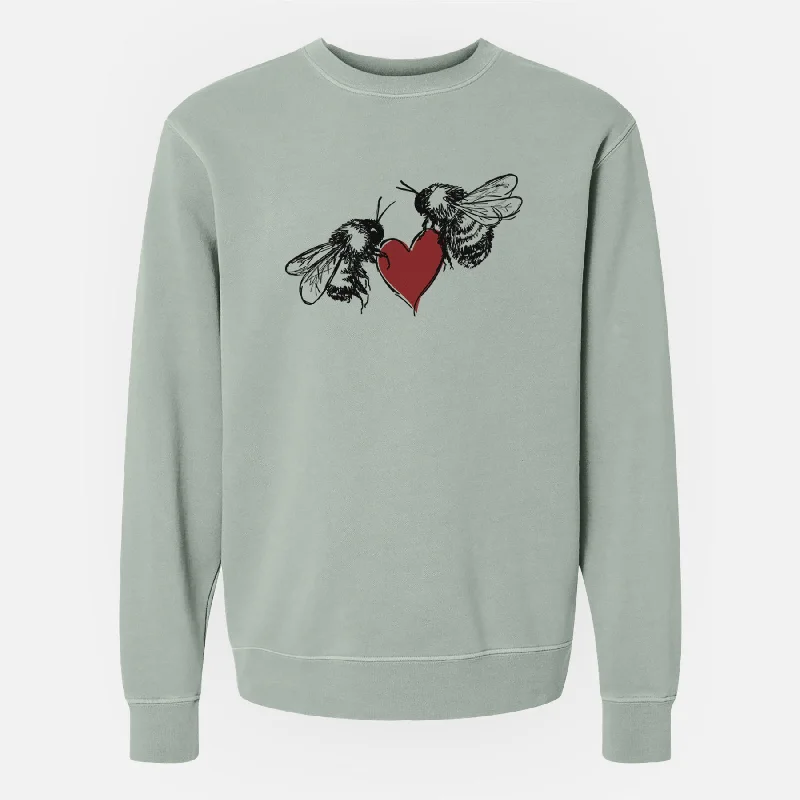 Love Bees - Unisex Pigment Dyed Crew Sweatshirt