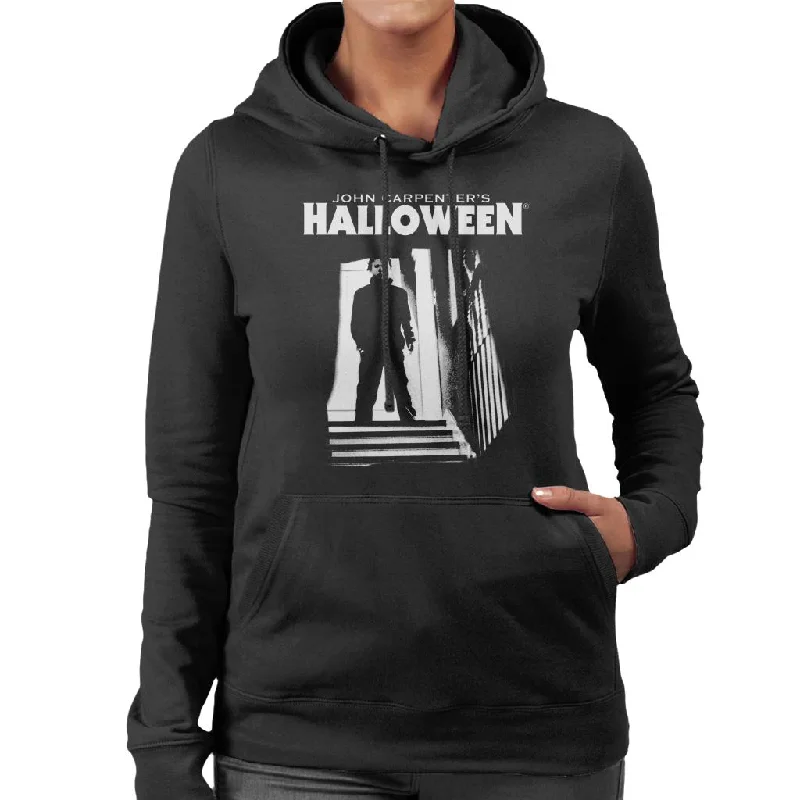 Halloween Michael Myers Top Of The Stairs Women's Hooded Sweatshirt