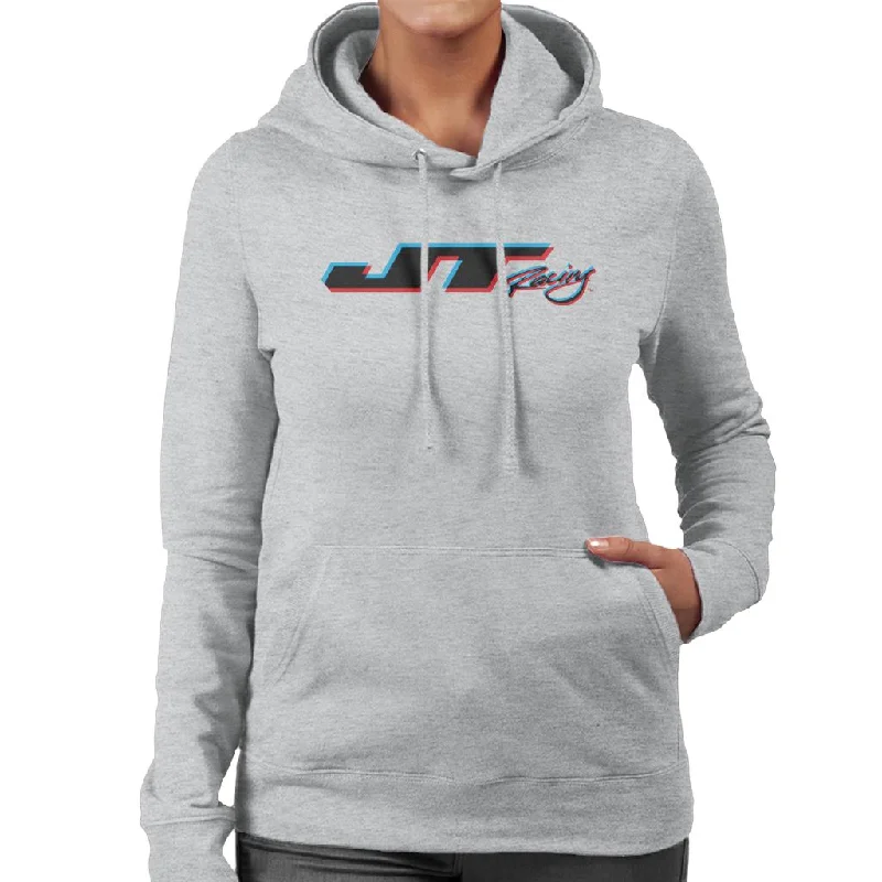 JT Racing 3D Black Logo Women's Hooded Sweatshirt