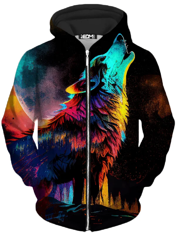 Spirit Wolf Unisex Zip-Up Hoodie