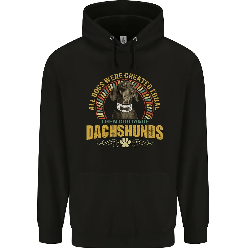 A Dachshund Dog Mens 80% Cotton Hoodie