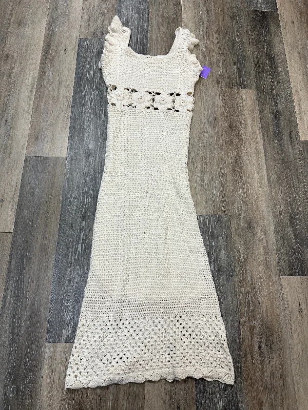 Dress Casual Maxi By Saltwater Luxe In Cream, Size: L