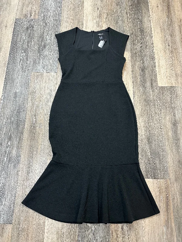 Dress Casual Midi By Express In Black, Size: M