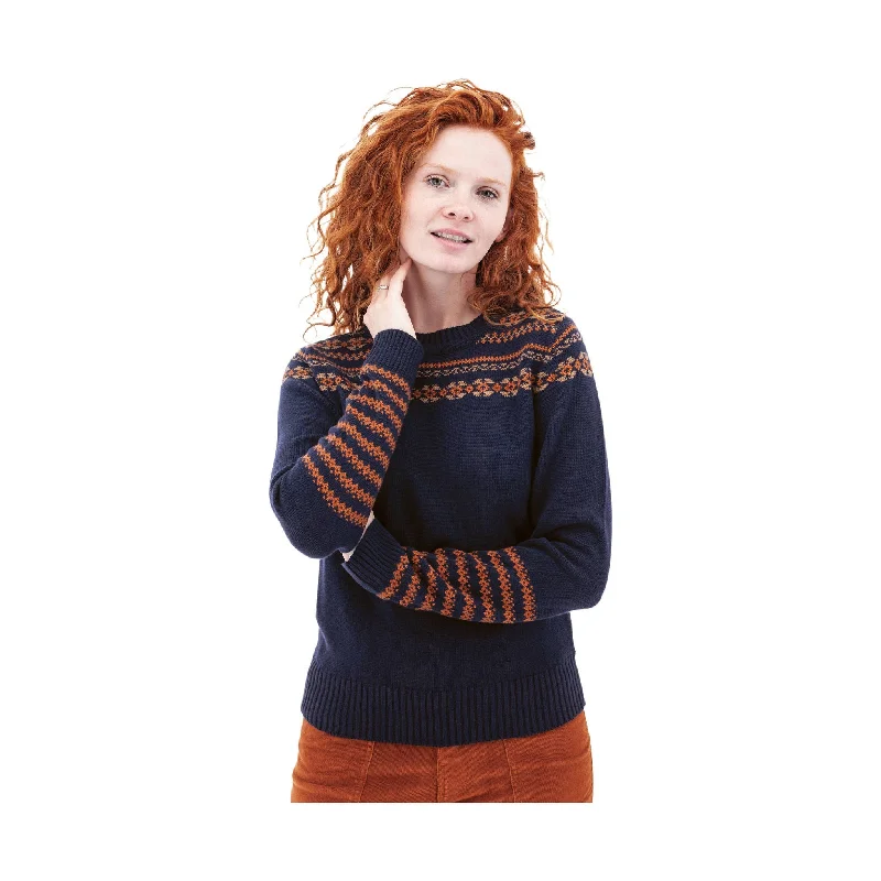 Aventura Women's Liesel Fair Isle Sweater - Peacoat - ONLINE STORE CREDIT/EXCHANGE ONLY