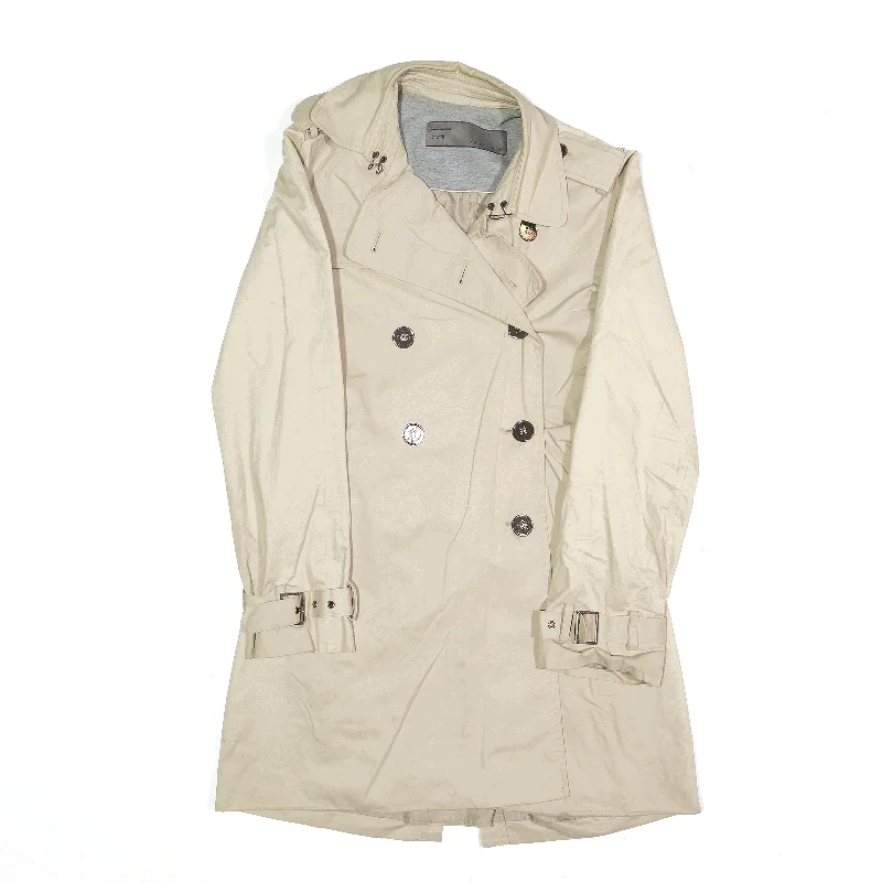 ZARA BASIC Pea Jacket Beige Womens XS