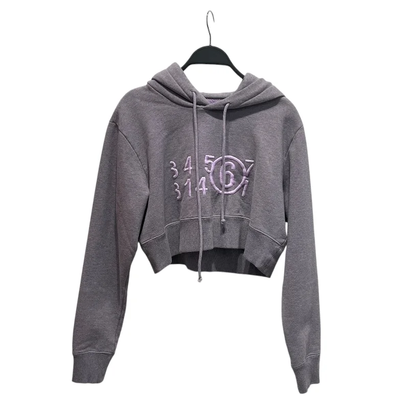 MM6/Hoodie/XS/PPL/logo cropped hoodie