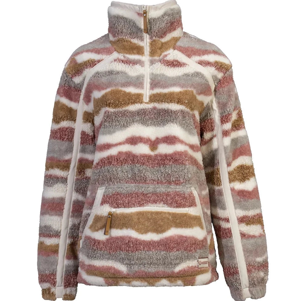 Hooey Women's Cream and Grey Sherpa Pullover