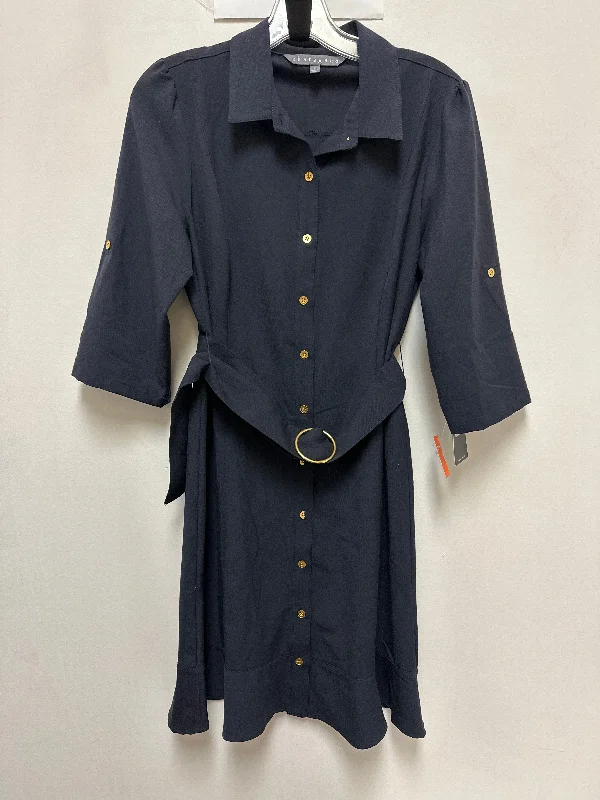 Dress Work By Sharagano In Navy, Size: M