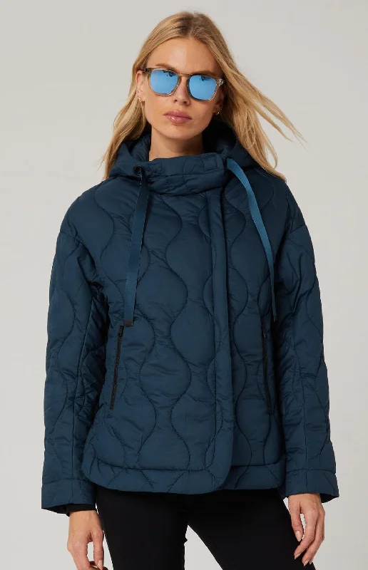 Nori Quilted Jacket | Teal Blue