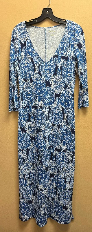 Dress Designer By Lilly Pulitzer In Blue & White, Size: S