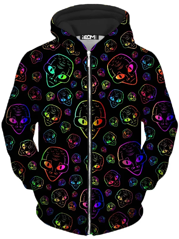 Alien Invasion Unisex Zip-Up Hoodie