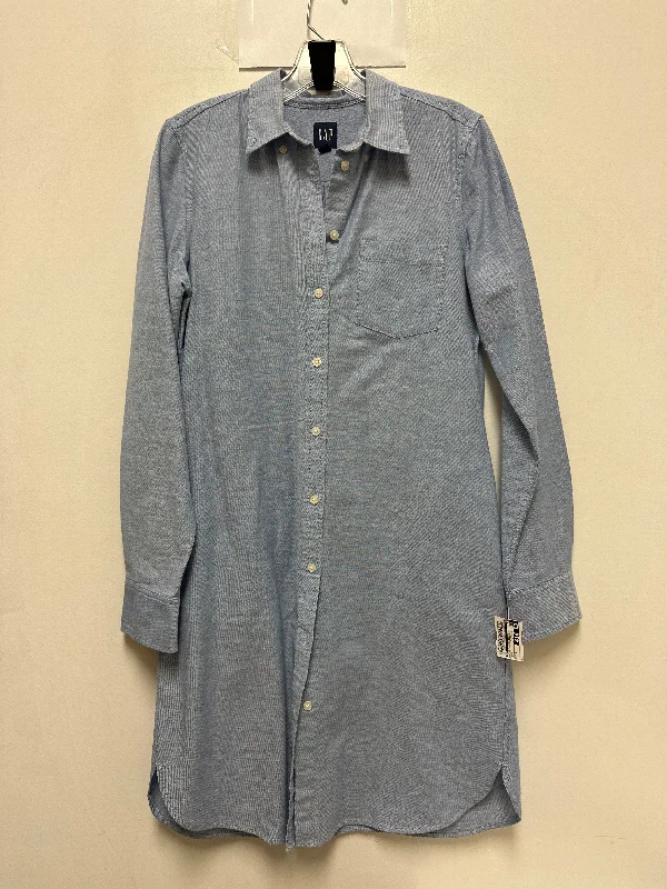 Dress Casual Midi By Gap In Blue, Size: S