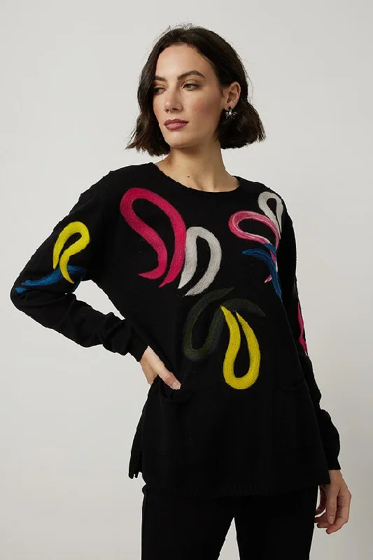 Joseph Ribkoff Embroidered Sweater