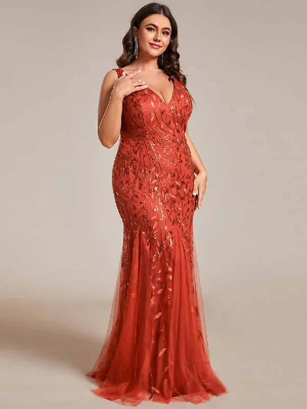 Plus Size Sequin Fishtail Wholesale Evening Dresses for Women