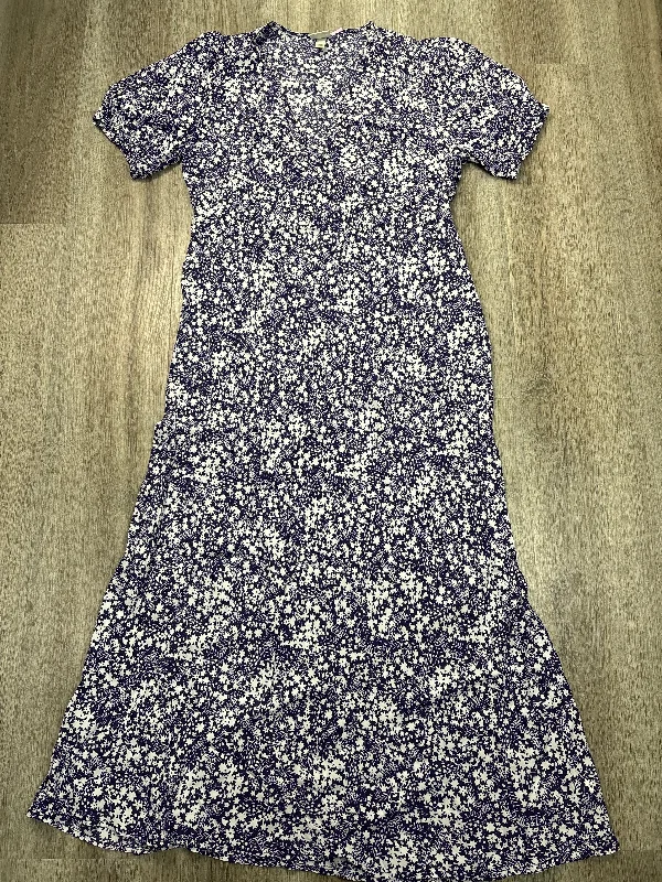 Dress Casual Midi By A New Day In Blue & White, Size: L