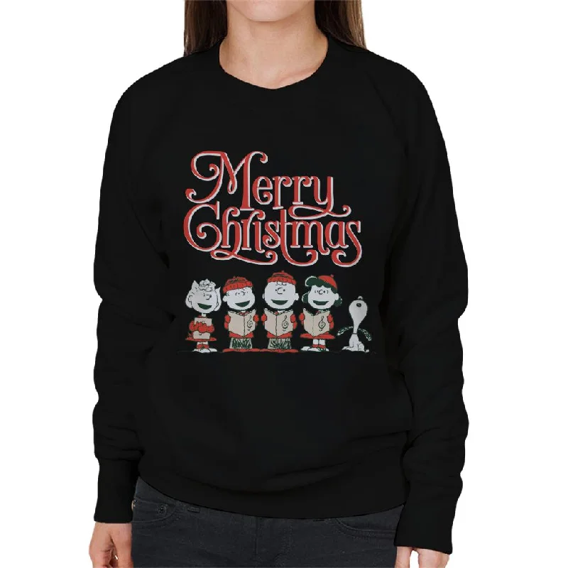 Peanuts Snoopy Singing In The Snow Women's Sweatshirt