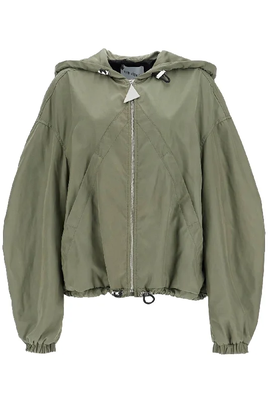 The Attico Women's Giubbotto Bomber Con Cappuccio Regolabile  Militare