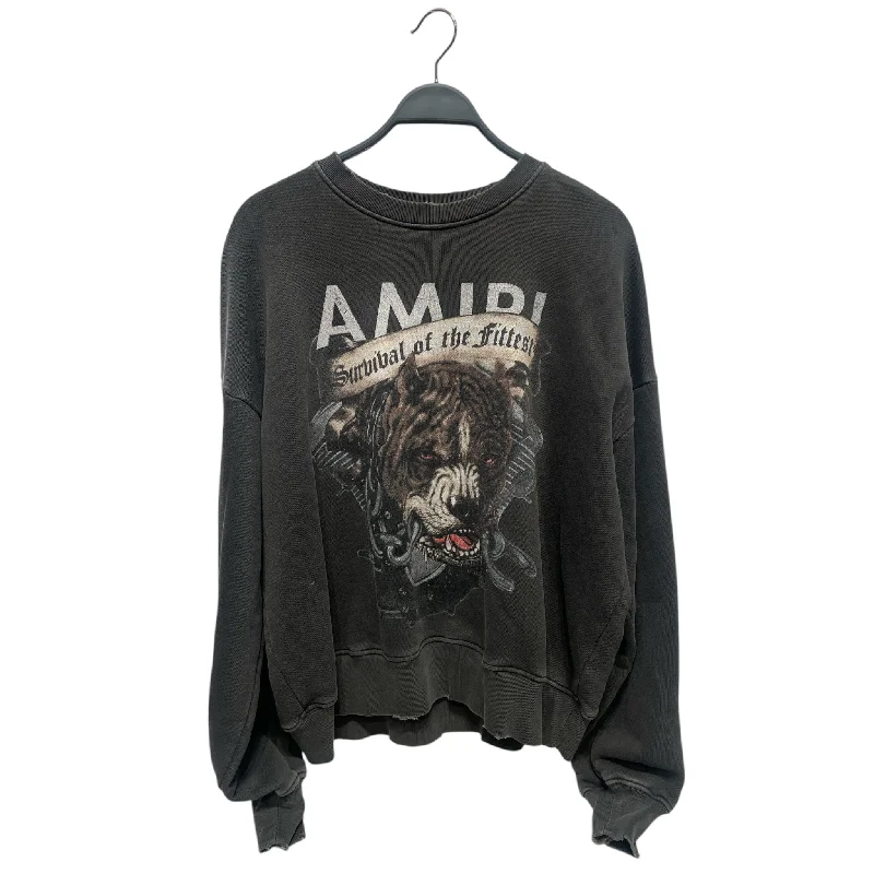 AMIRI/Sweatshirt/S/Cotton/GRY/Survival Of The Fittest