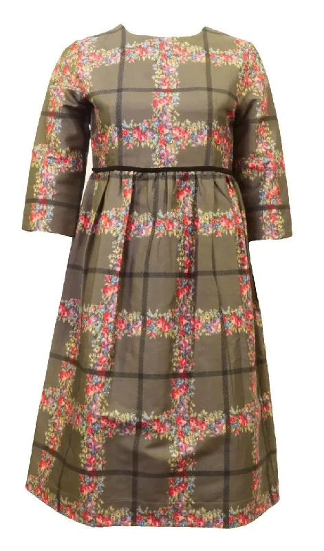 Too La Roo Plaid Floral Dress