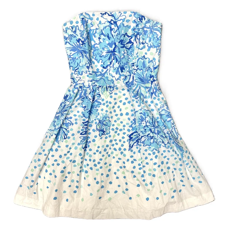 Dress Designer By Lilly Pulitzer In Blue & White, Size: Xxs