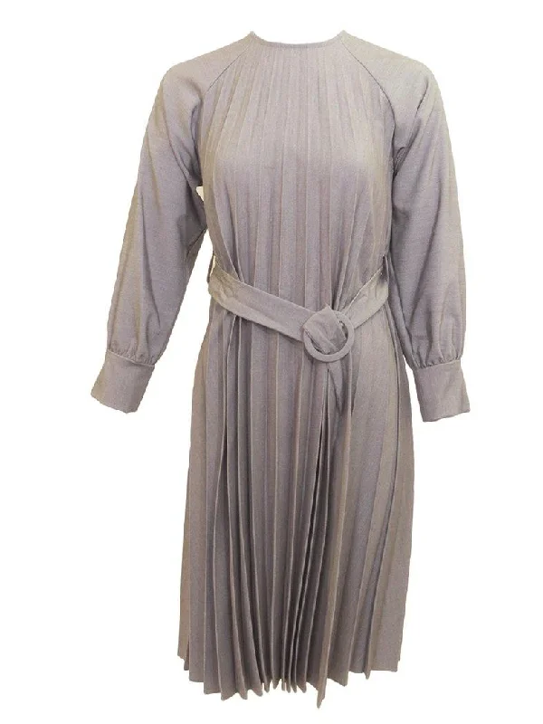 Miss Issippi Silver Pleated Dress