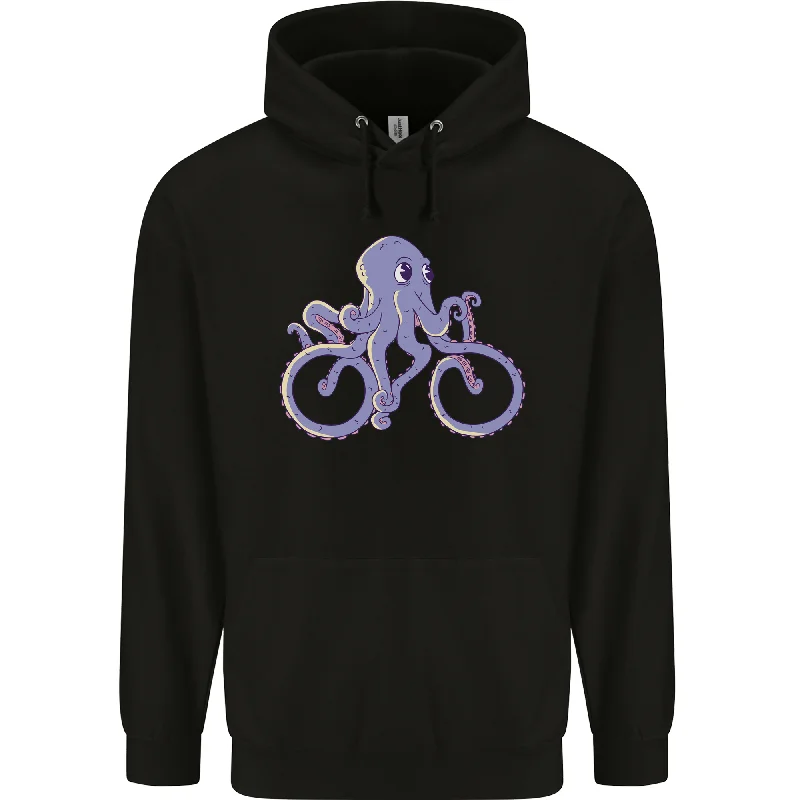 A Cycling Octopus Funny Cyclist Bicycle Mens 80% Cotton Hoodie