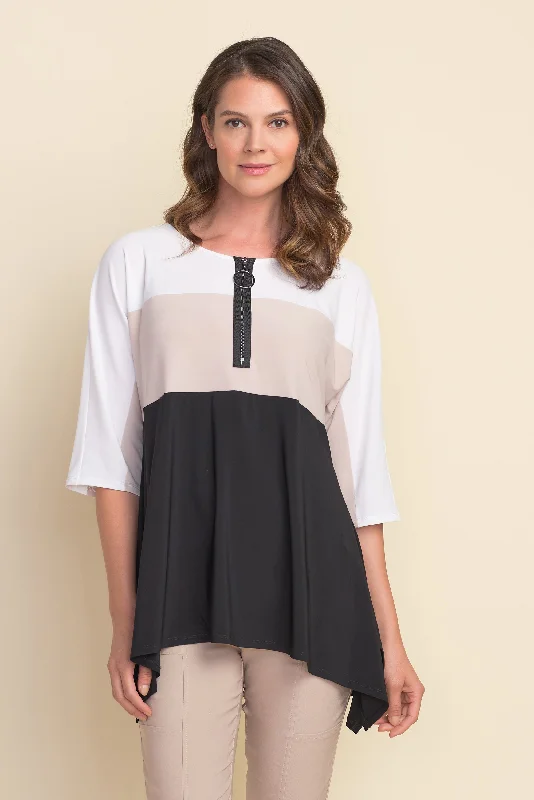 Joseph Ribkoff Asymmetrical Hem Top