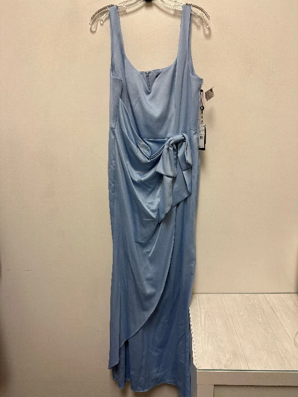 Dress Party Long By Adrianna Papell In Blue, Size: Xl