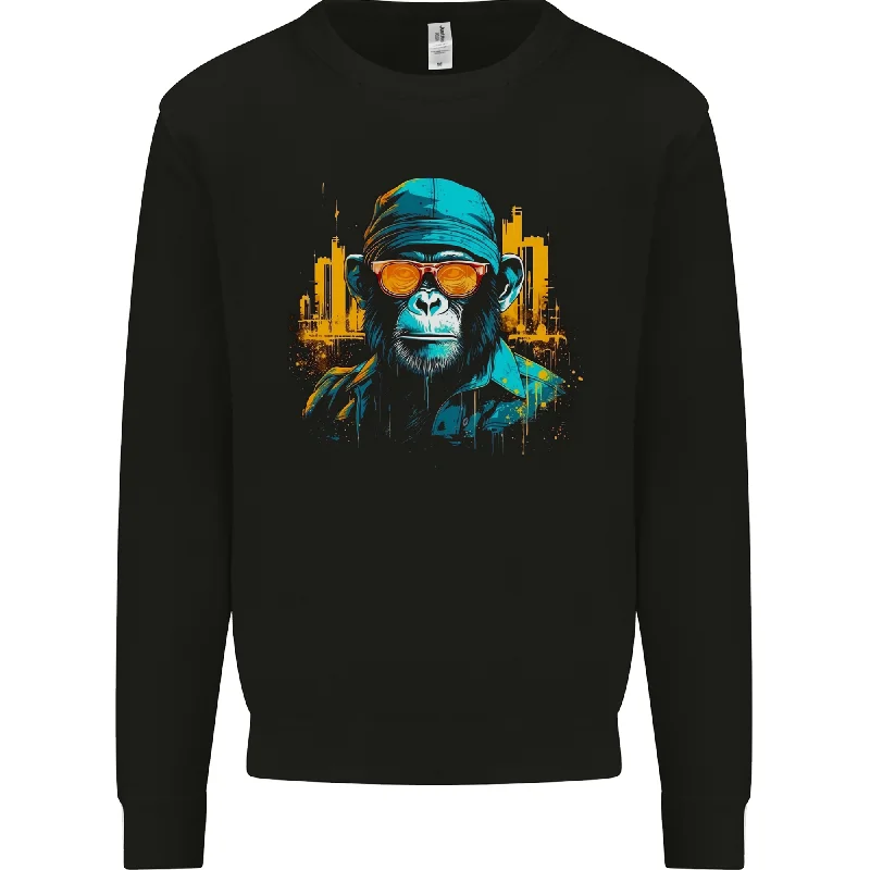 A Streetwise Monkey Urban Setting Mens Sweatshirt Jumper