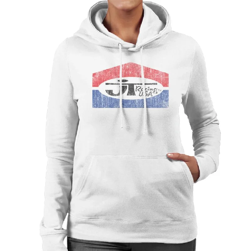 JT Racing Fading Classic Logo Women's Hooded Sweatshirt