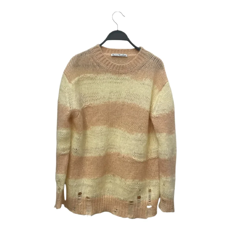 Acne Studios/Sweatshirt/XXS/Stripe/Wool/WHT/PINK & WHITE