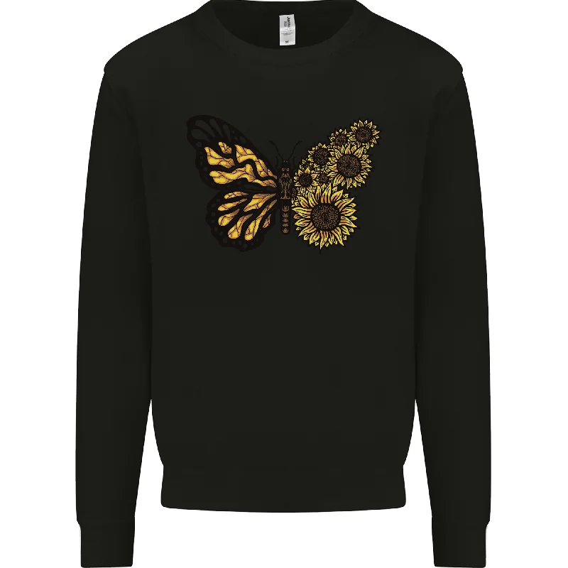 A Sunflower Butterfly Mens Sweatshirt Jumper