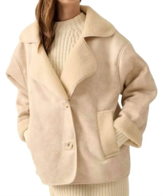 Josephine Faux Jacket In Coconut