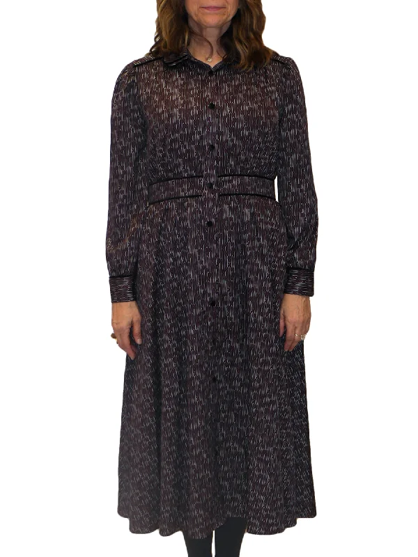 Nebinas Print Long Sleeve Dress