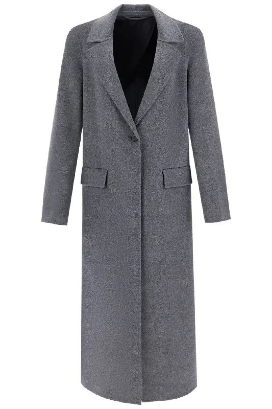 Toteme Women's Long Oversized Coat In Melange  Wool