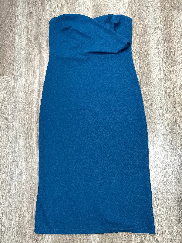 Dress Casual Midi By She + Sky In Blue, Size: L