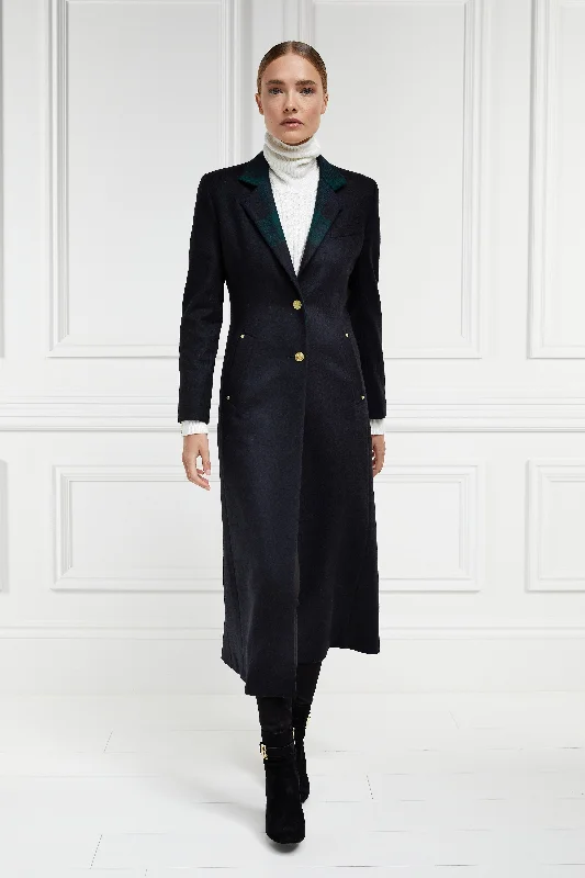 Full Length Regency Coat (Soft Navy Blackwatch)