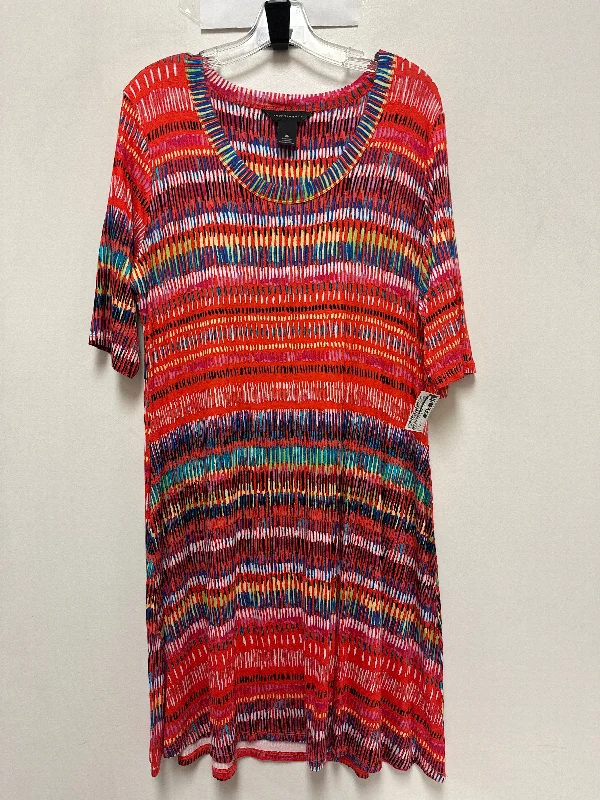 Dress Casual Midi By Investments In Multi-colored, Size: Xl