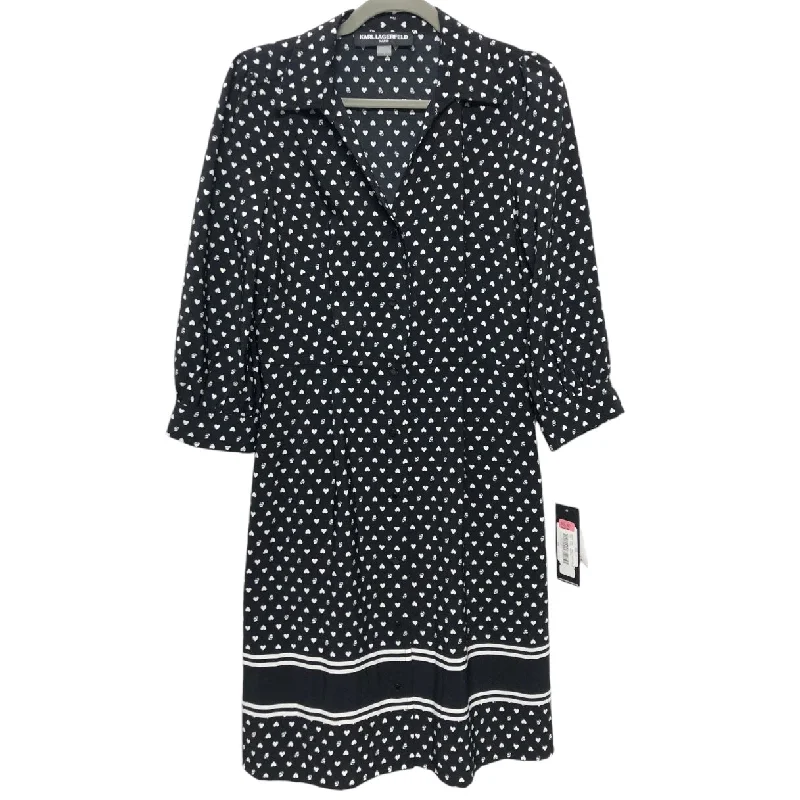 Dress Designer By Karl Lagerfeld In Black & White, Size: 6