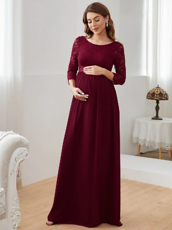 Simple and Elegant Wholesale Maternity Dress with A-line silhouette