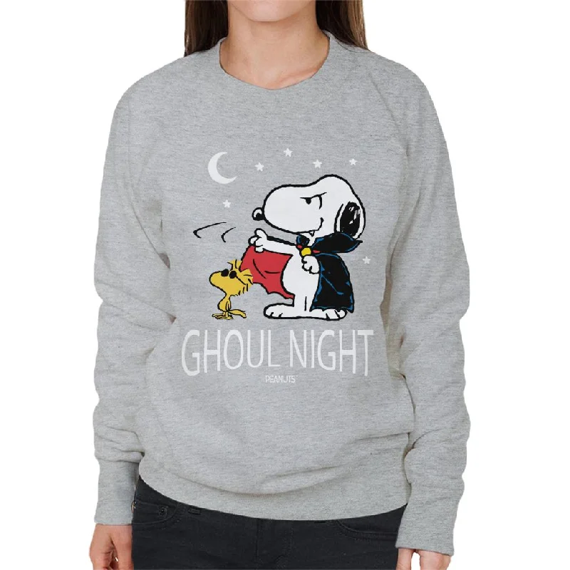 Peanuts Ghoul Night Snoopy & Woodstock Women's Sweatshirt