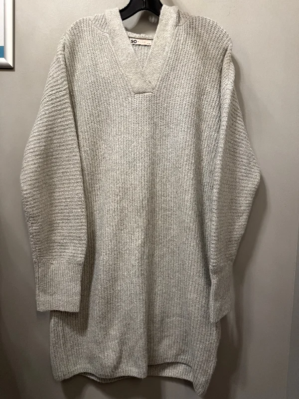 Dress Sweater By So In Grey, Size: L