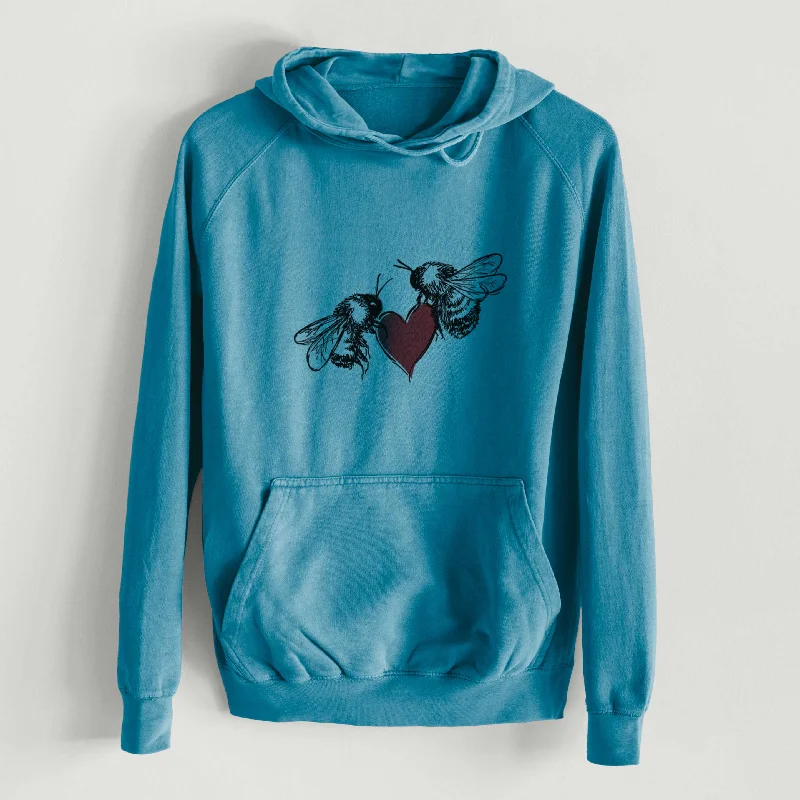 Love Bees  - Mid-Weight Unisex Vintage 100% Cotton Hoodie